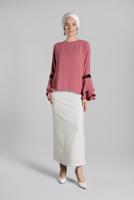 Tesettür giyim MERCAN KOLLARI PUL PAYET DETAYLI BLUZ 1496