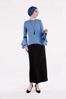 Vêtements hijab BLEU MARINE  Chemisier T 1496 