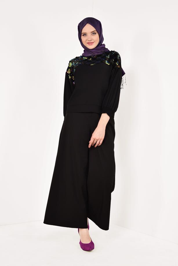 Vêtements hijab  T 3301 STN-YARASAKOL PULLU BLUZ - TRENDTESETTÜR
