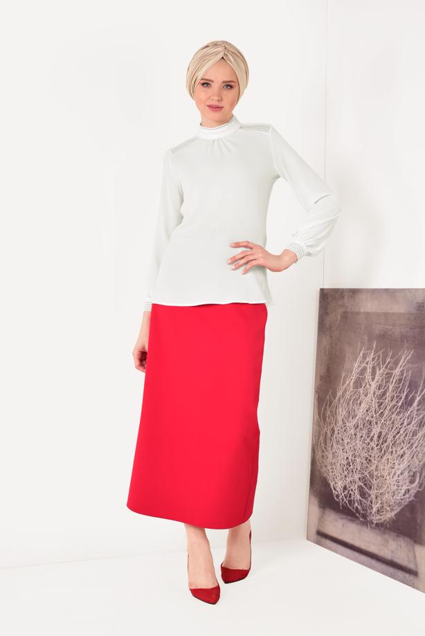 Hijab-Kleidung  HAKİM YAKA BLUZ 4001 - TRENDTESETTÜR