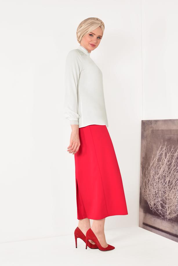 Hijab-Kleidung  HAKİM YAKA BLUZ 4001 - TRENDTESETTÜR