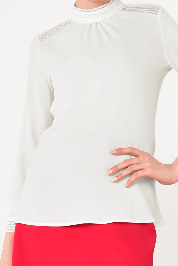 Hijab-Kleidung  HAKİM YAKA BLUZ 4001 - TRENDTESETTÜR