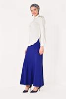 Vêtements hijab ÉCRU T 4152 STN-OMUZLARI ZİNCİR DETAYLI BLUZ