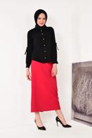 Hijab clothing BLACK PLEATED BLOUSE T 5046