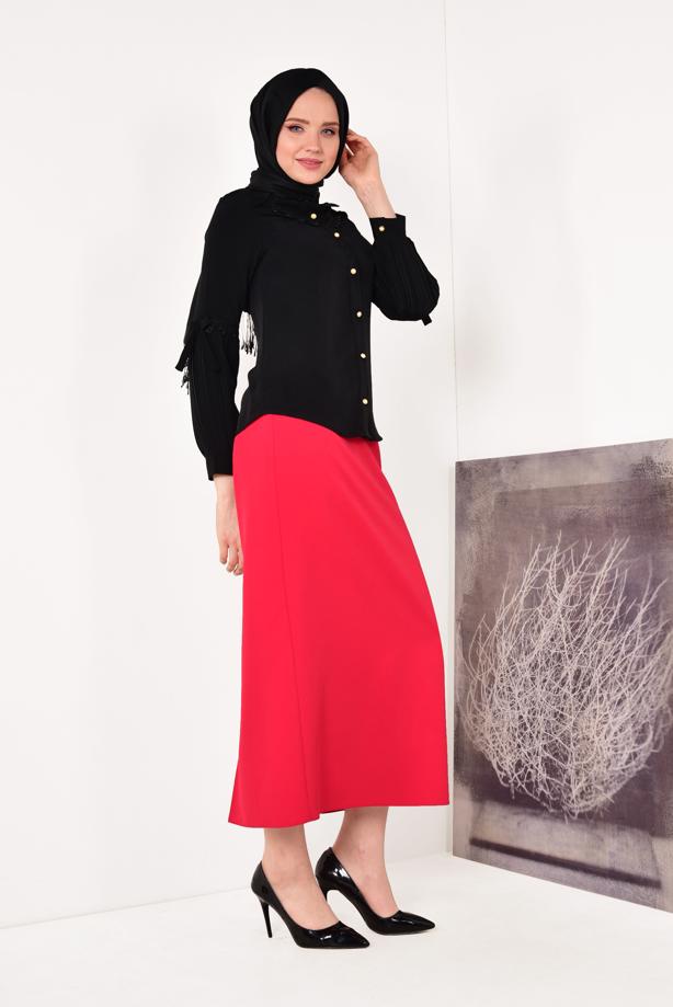 Vêtements hijab  PLEATED BLOUSE T 5046 - TRENDTESETTÜR