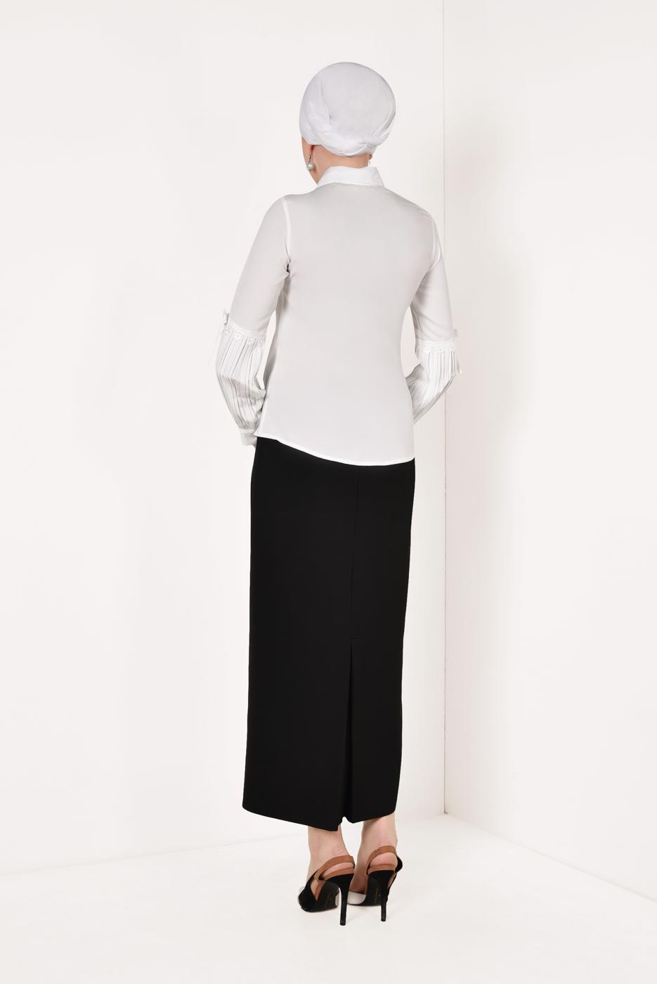 Hijab clothing CREAM PLEATED BLOUSE T 5046