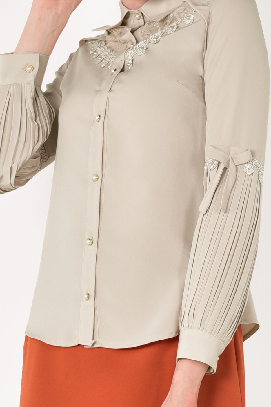 Vêtements hijab BEIGE  Chemisier T 5046