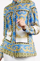 Tesettür giyim EKRU ETNİK DESENLİ BLUZ 6002 