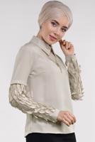 Vêtements hijab BEIGE  Chemisier T 6046 