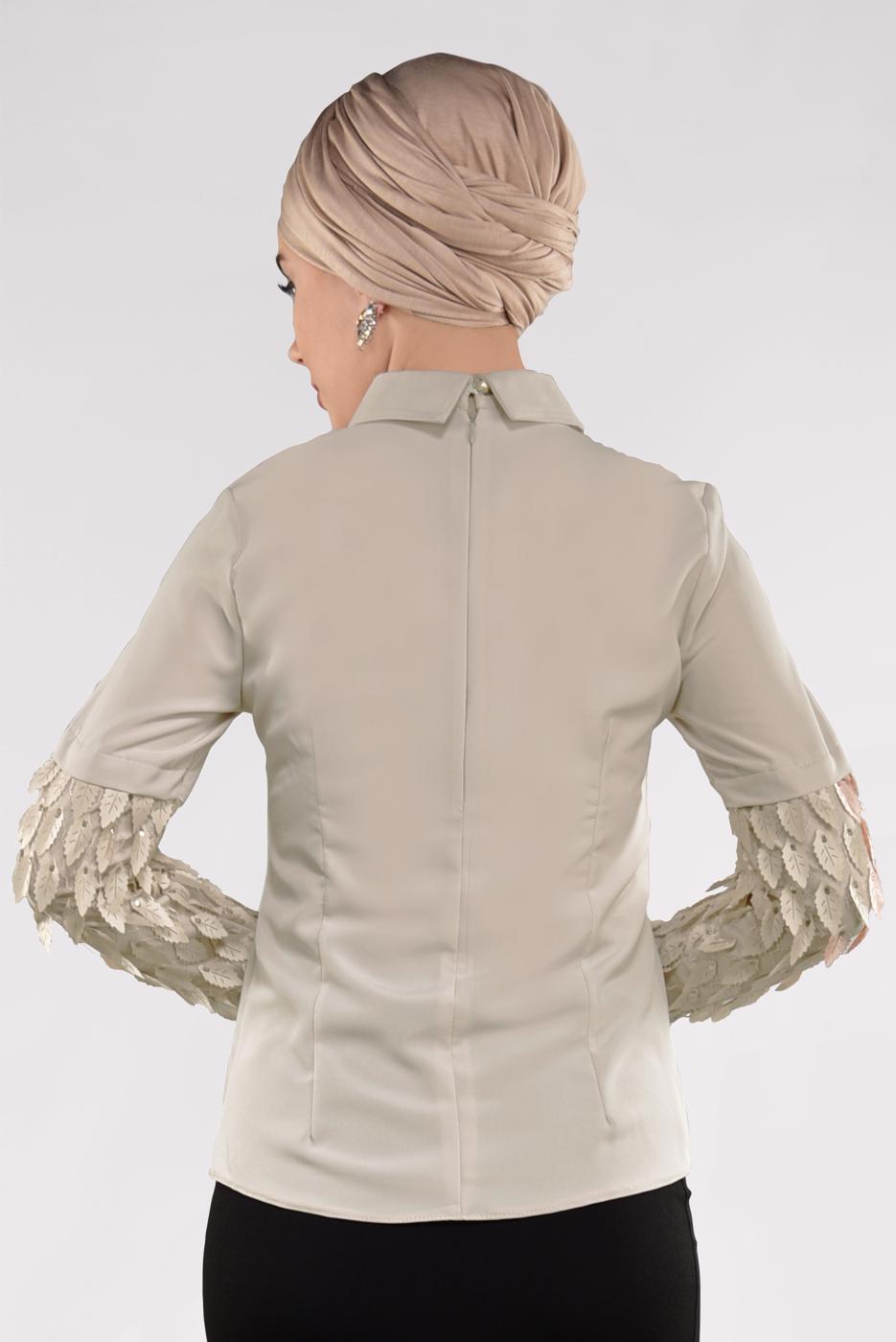 Vêtements hijab BEIGE  Chemisier T 6046 