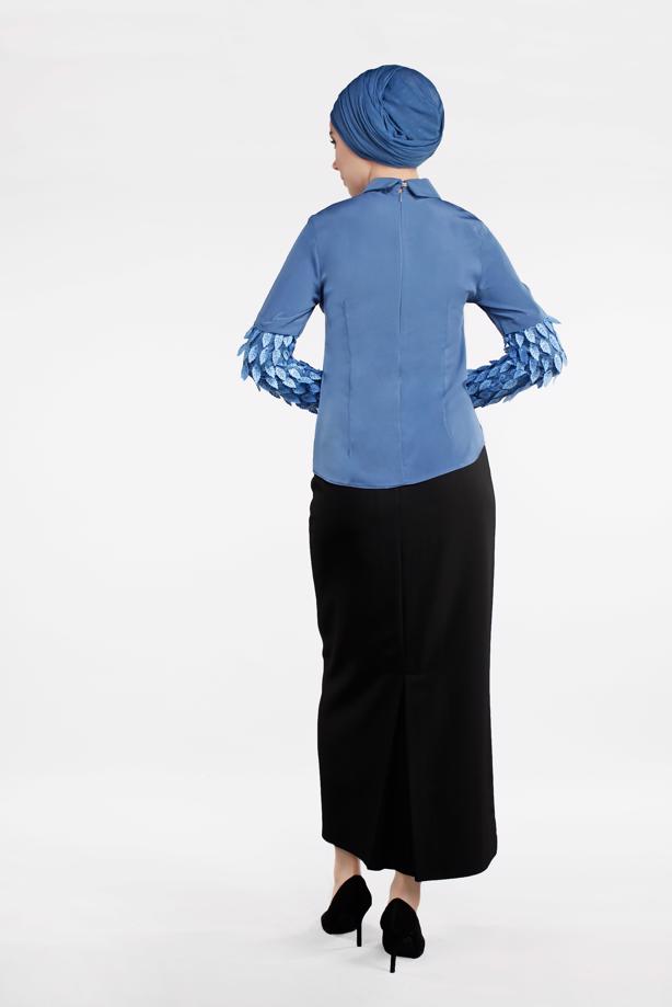Vêtements hijab  3D Leaf Detailed Blouse T 6046  - TRENDTESETTÜR