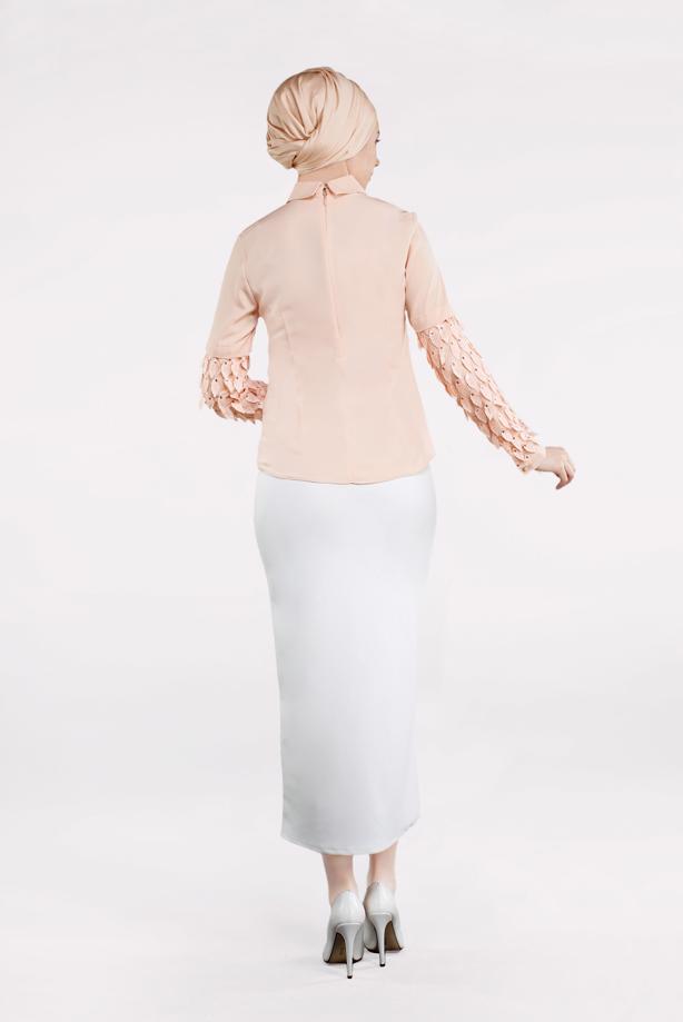 Vêtements hijab  3D Leaf Detailed Blouse T 6046  - TRENDTESETTÜR