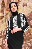 Vêtements hijab NOIR  Chemisier T 7202 