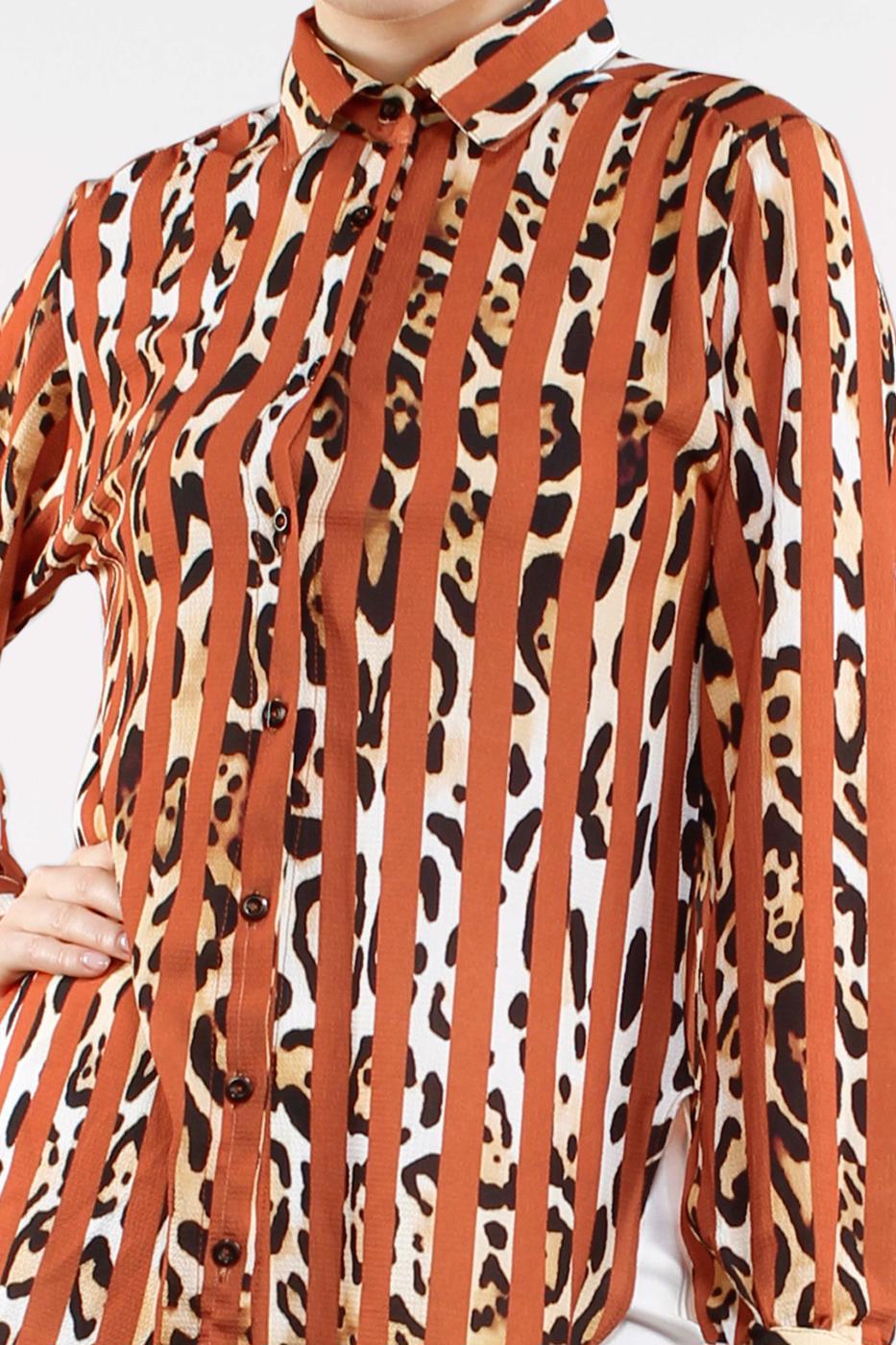 Vêtements hijab ORANGE  Chemisier T 8133 