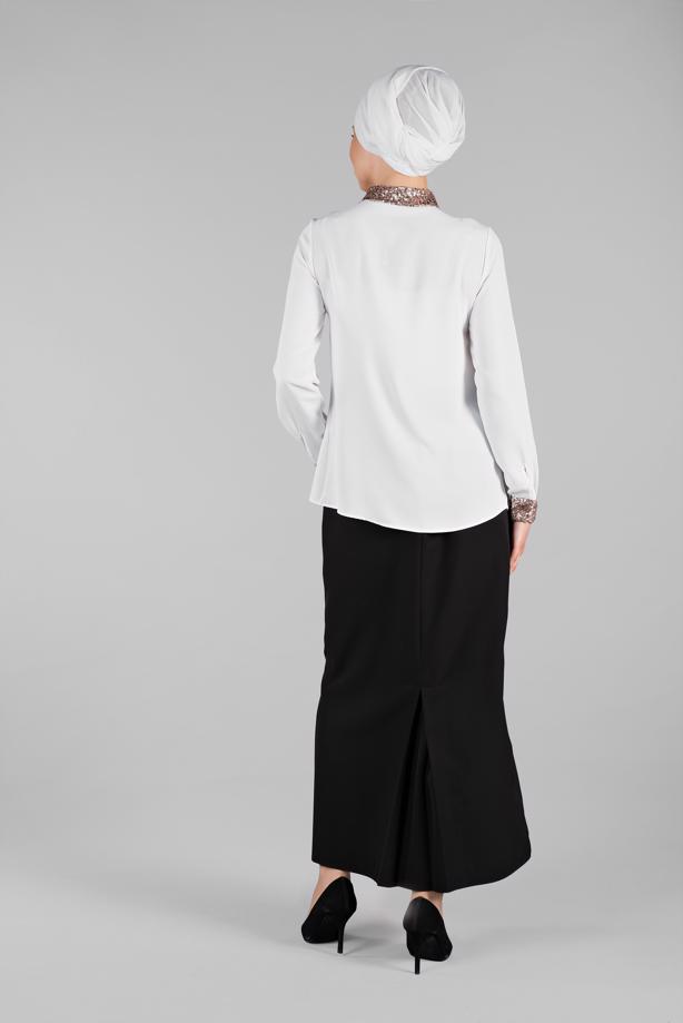 Vêtements hijab  T 8202 STN-BLUZ - TRENDTESETTÜR