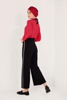 Vêtements hijab ROUGE T 9052 STN-GİZLİ DÜĞMELİ ŞİFON BLUZ