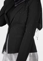 Tesettür giyim SİYAH İNCİ DETAYLI CEKET 4978 