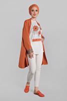 Vêtements hijab BRUN T 0234-1 MB- 2′Lİ CEKET