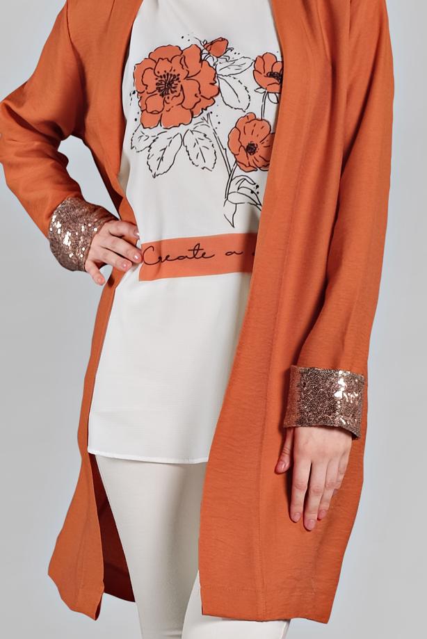 Vêtements hijab  T 0234-1 MB- 2′Lİ CEKET - TRENDTESETTÜR