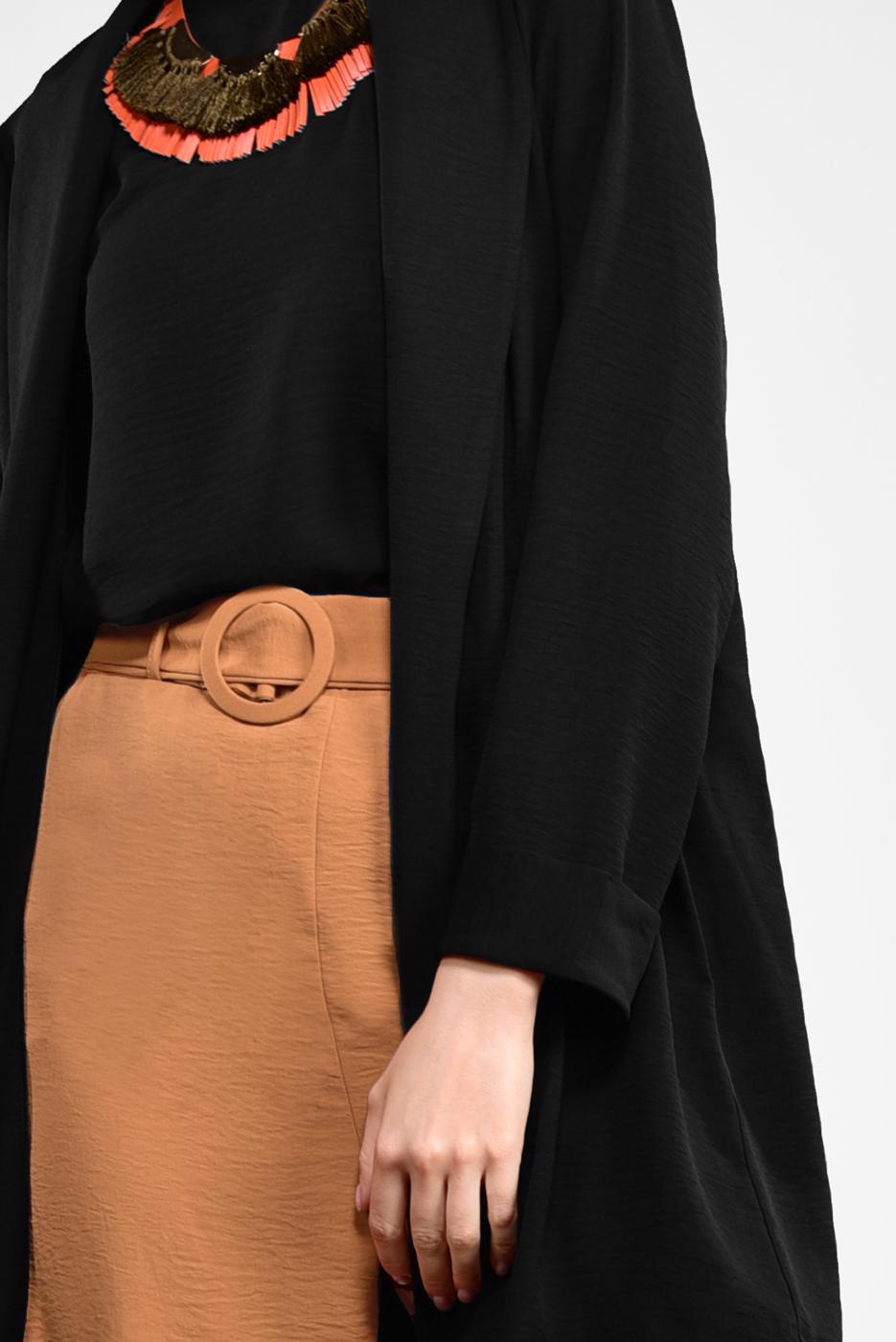 Tesettür giyim SİYAH KLASİK KESİM CEKET 59091