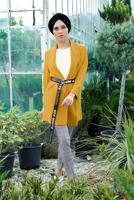 Tesettür giyim SARI KLASİK KESİM CEKET 59091