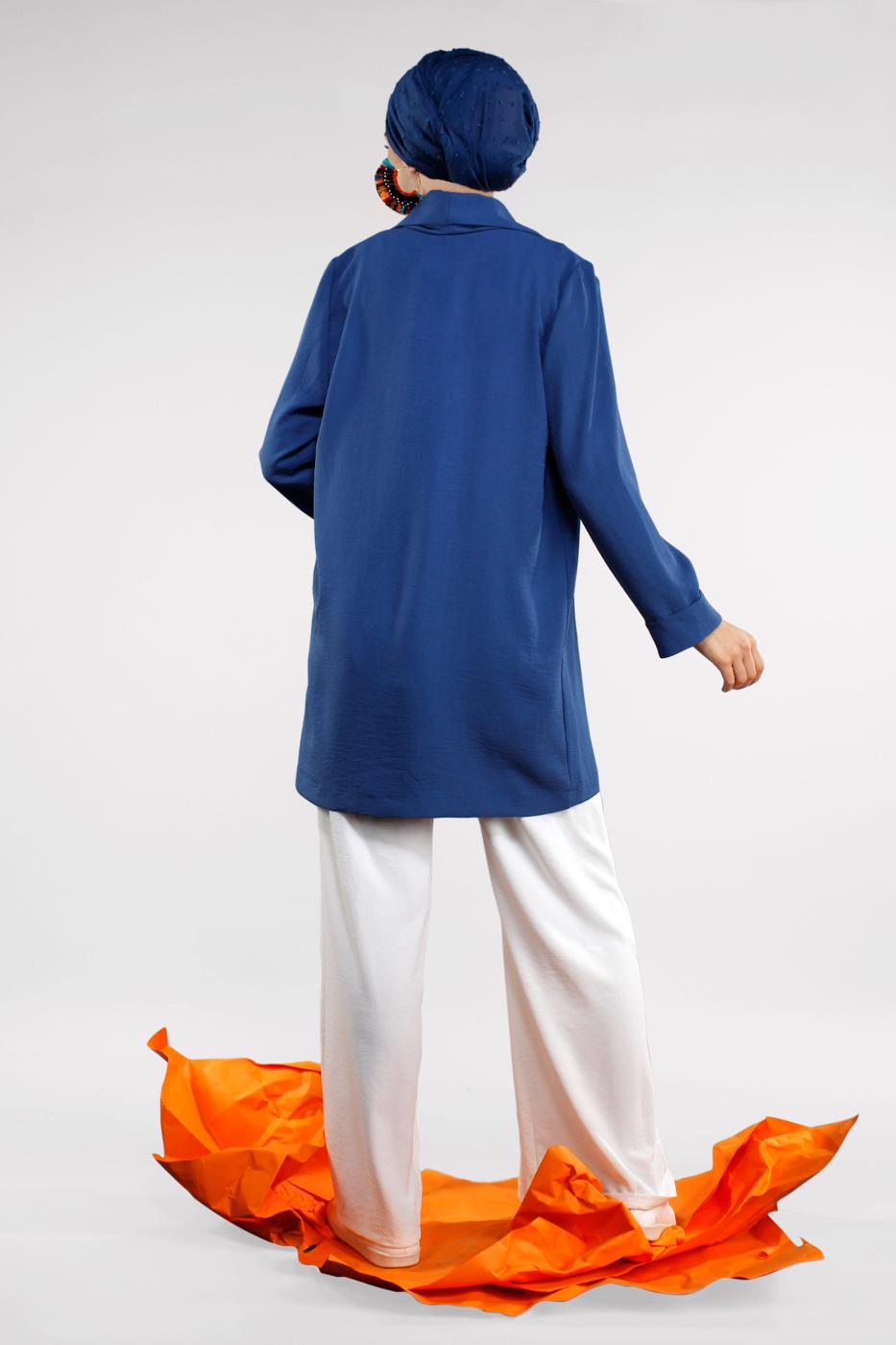 Tesettür giyim LACİVERT KLASİK KESİM CEKET 59091