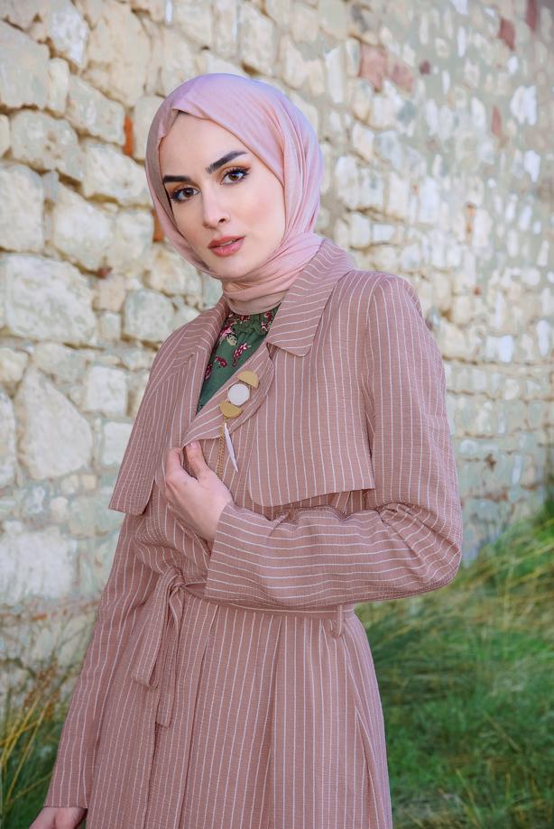 Vêtements hijab  Striped Seasonal Jacket T 610992  - TRENDTESETTÜR