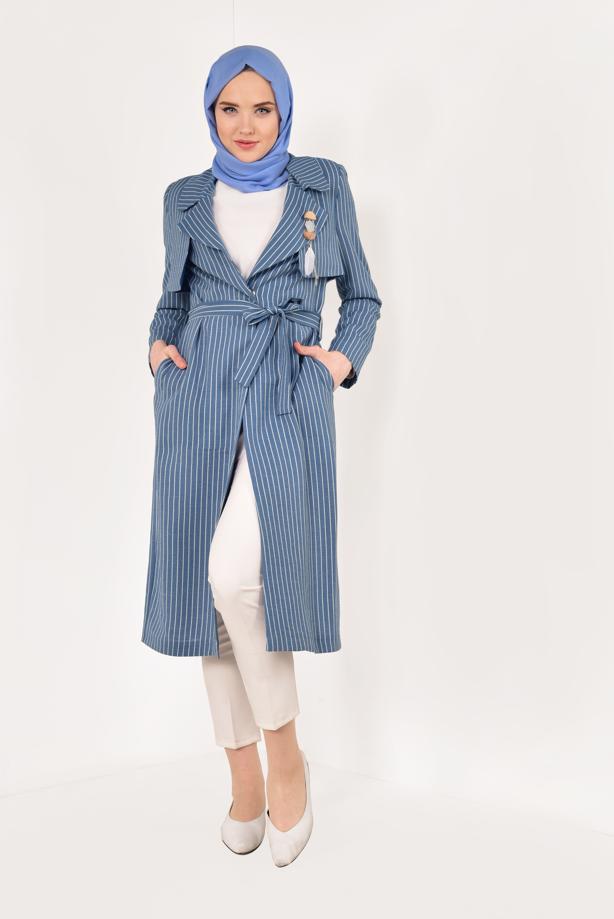 Vêtements hijab  Striped Seasonal Jacket T 610992  - TRENDTESETTÜR
