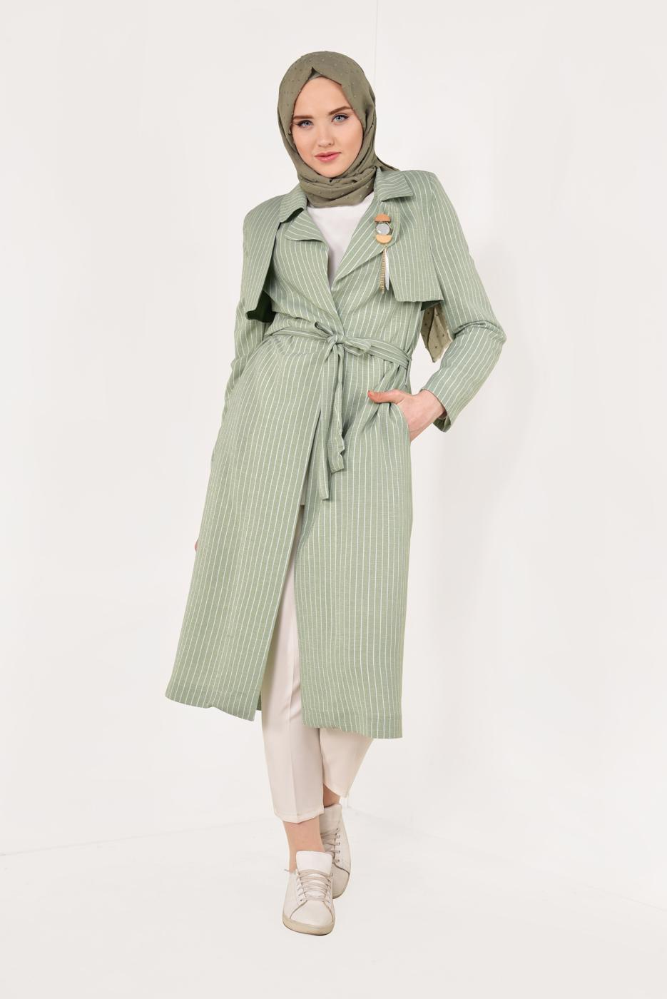 Vêtements hijab VERT Veste T 610992 