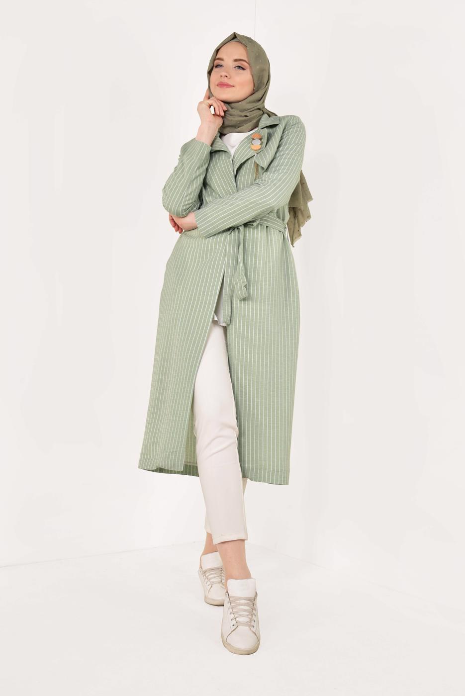 Vêtements hijab VERT Veste T 610992 