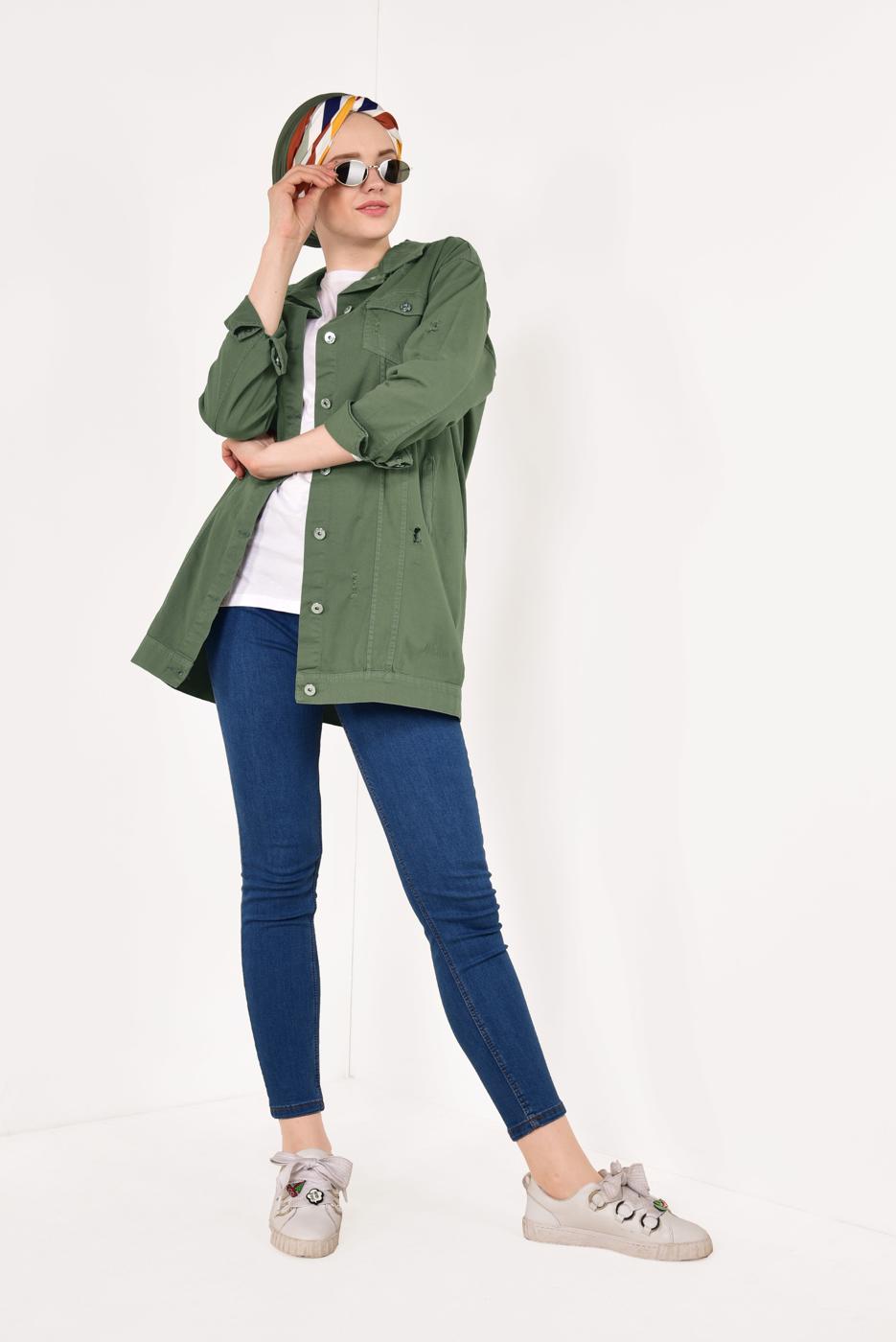 Hijab clothing KHAKI Seasonal Light Jacket T 10891