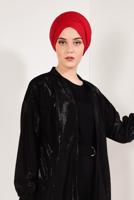 Tesettür giyim SİYAH SİMLİ FERMUARLI CEKET T 31881