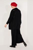 Tesettür giyim SİYAH SİMLİ FERMUARLI CEKET T 31881