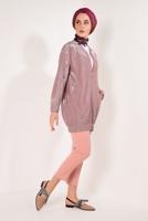 Tesettür giyim PUDRA SİMLİ FERMUARLI CEKET T 31881