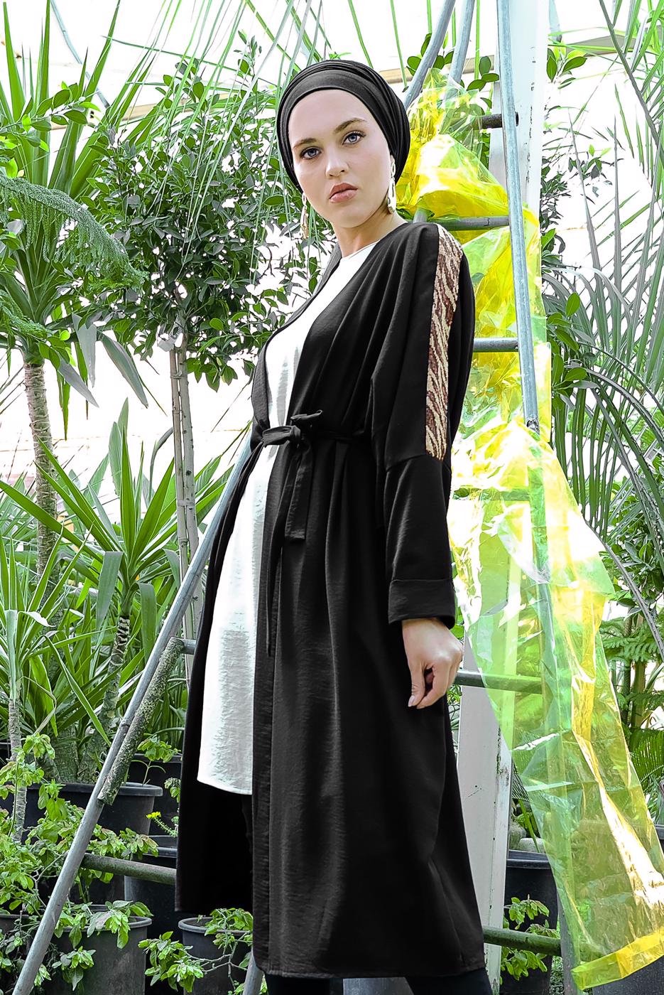 Vêtements hijab NOIR Veste T 56291