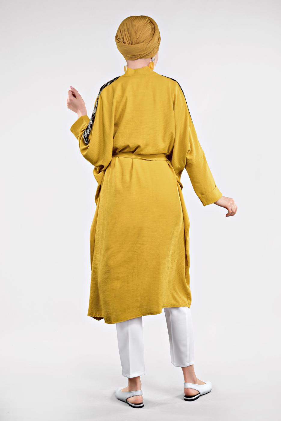 Vêtements hijab JAUNE Veste T 56291