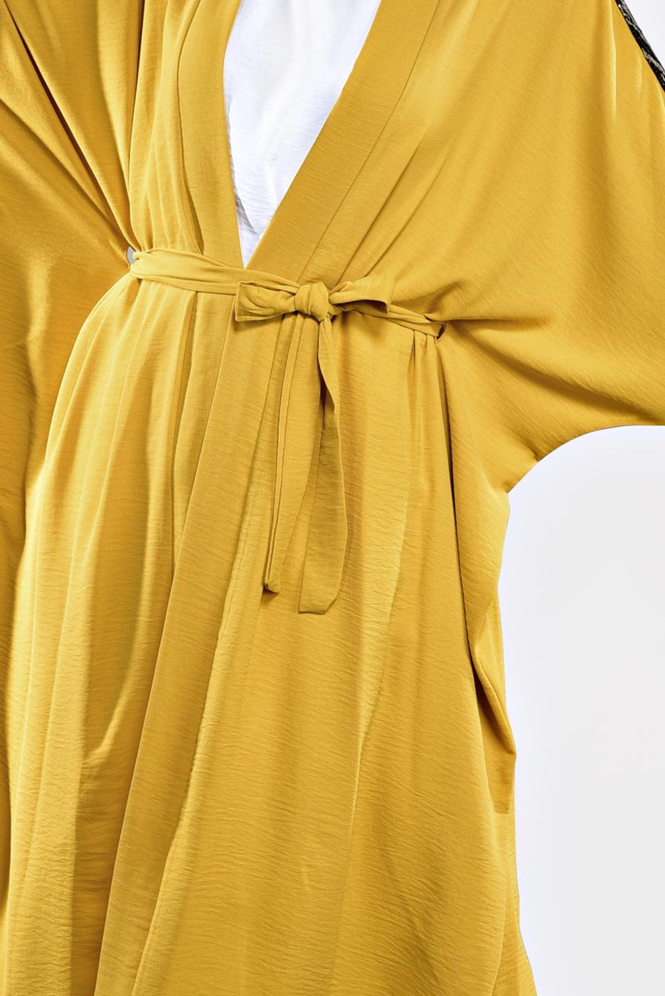 Vêtements hijab JAUNE Veste T 56291