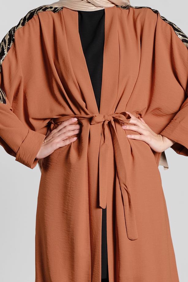 Vêtements hijab  Bat Sleeve  Sequin Detail Jacket T 56291 - TRENDTESETTÜR
