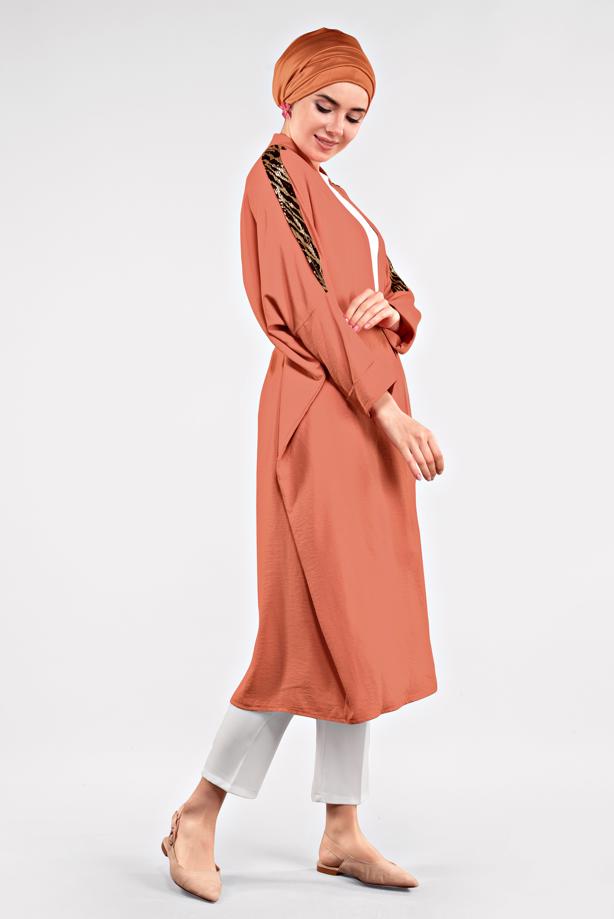 Vêtements hijab  Bat Sleeve  Sequin Detail Jacket T 56291 - TRENDTESETTÜR