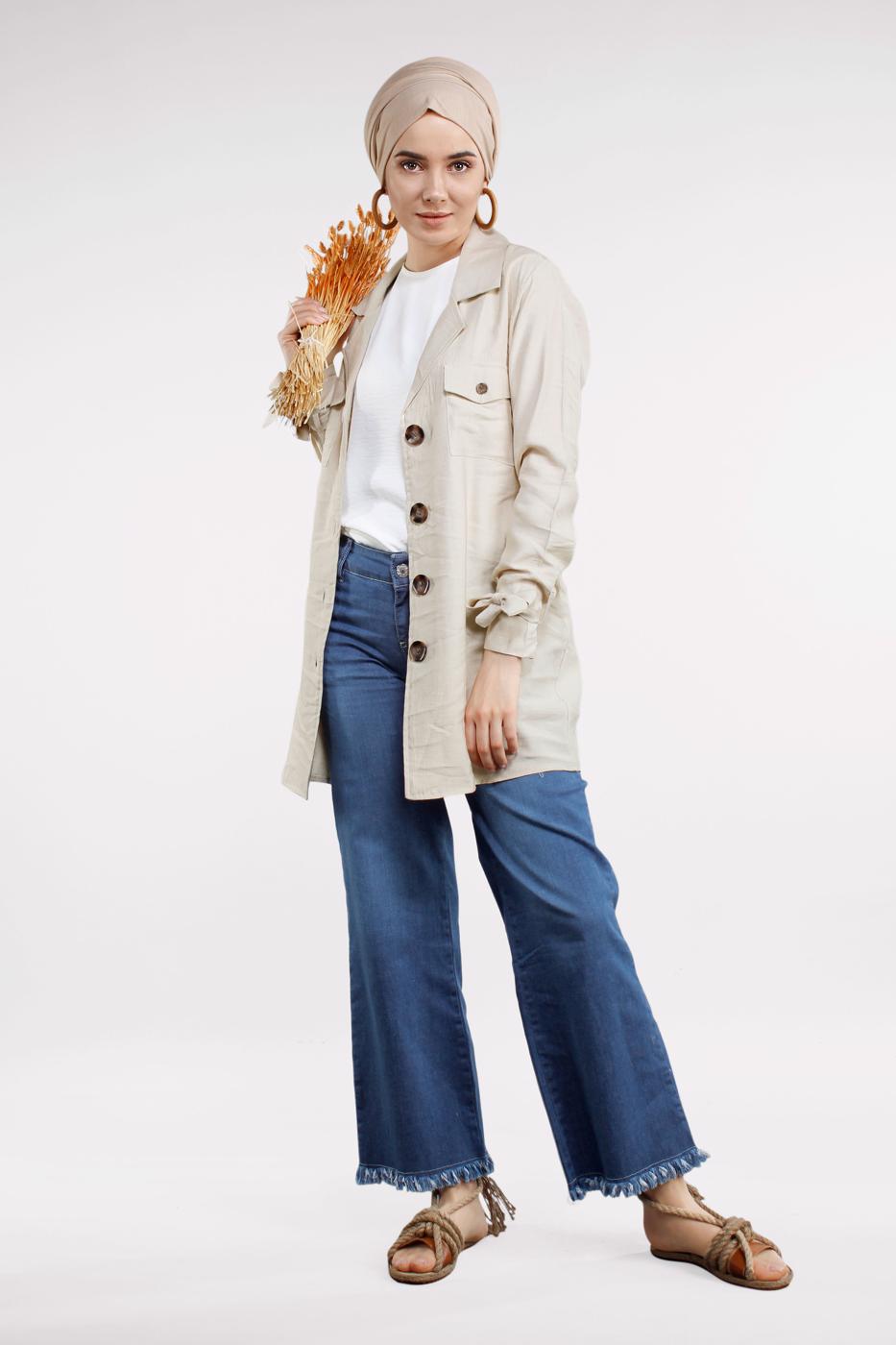 Vêtements hijab ÉCRU Veste T 80891 