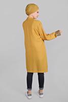 Hijab clothing ORANGE Sequin Detail Floral Printed Binary Tunic Jacket T 0234 