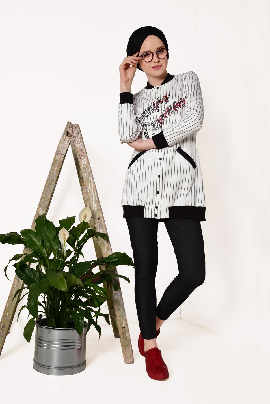 Vêtements hijab CRÈME Veste T 0238 