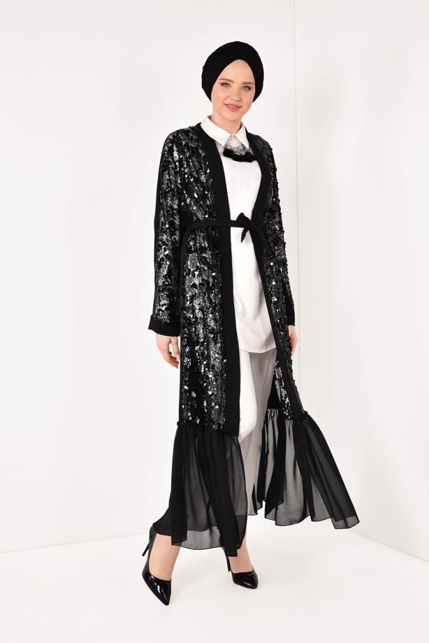 Vêtements hijab  Sequin Cardigan T 1061  - TRENDTESETTÜR