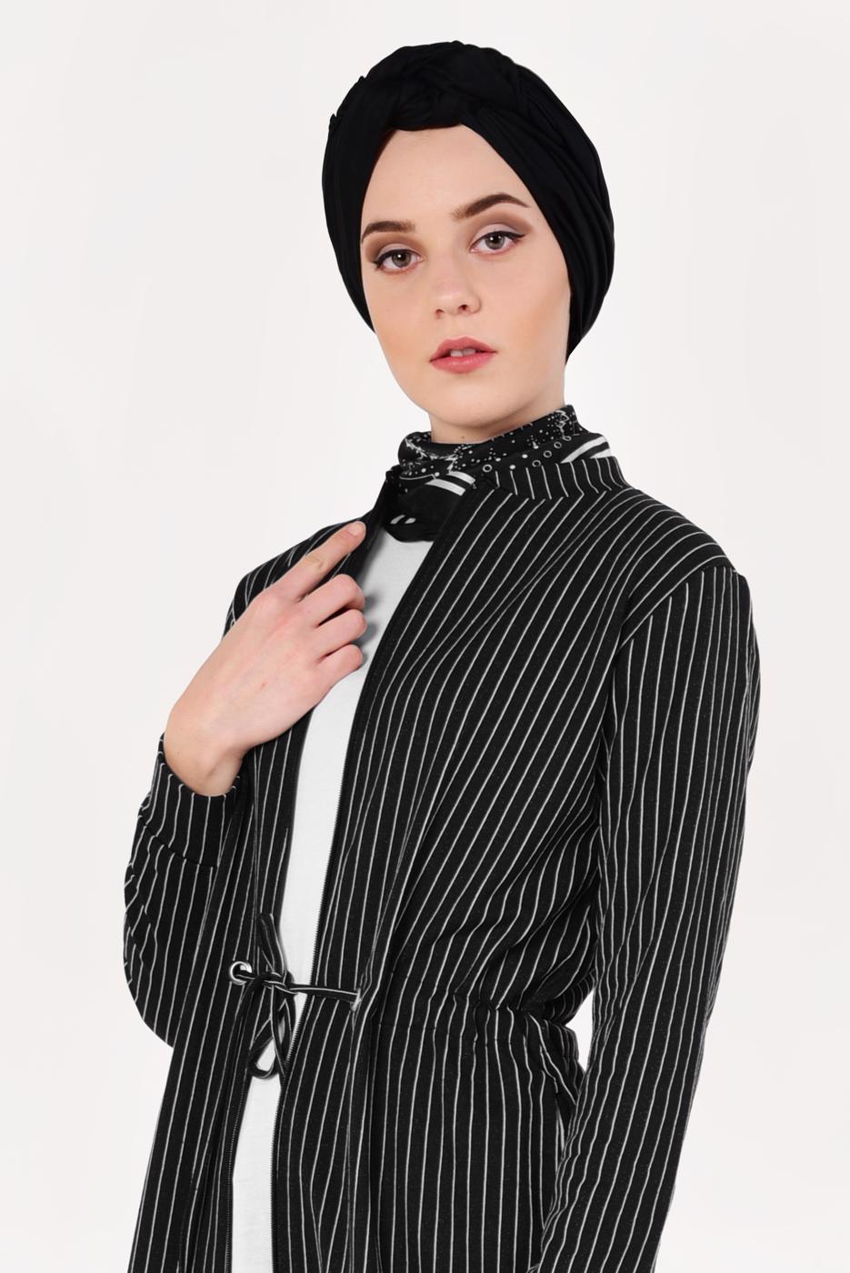 Vêtements hijab NOIR Veste T 1221 