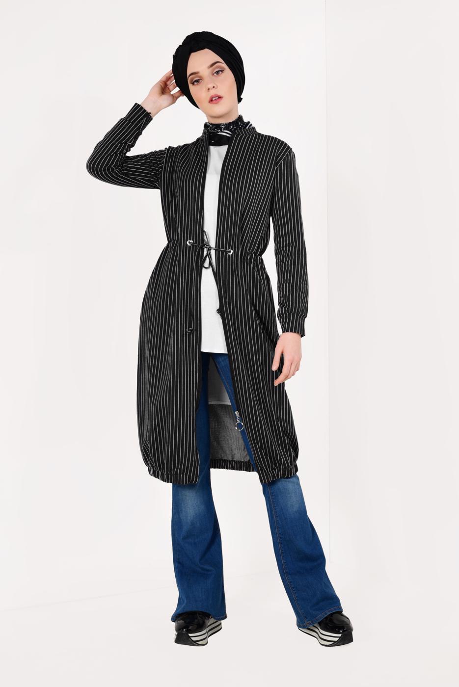 Vêtements hijab NOIR Veste T 1221 