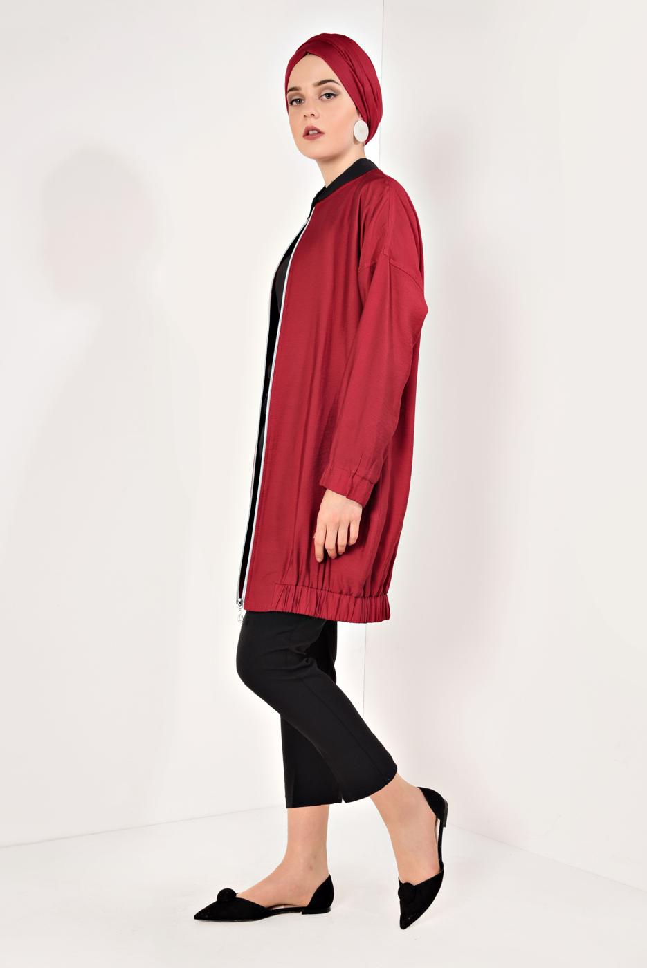 Vêtements hijab ROUGE Veste T 1617 