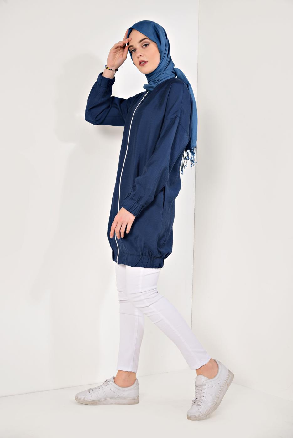 Vêtements hijab BLEU MARINE Veste T 1617 
