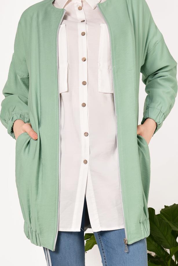 Vêtements hijab  Crew Neck Zipper Jacket T 1617 - TRENDTESETTÜR