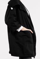 Tesettür giyim SİYAH ŞAL YAKA TRENÇKOT 2522