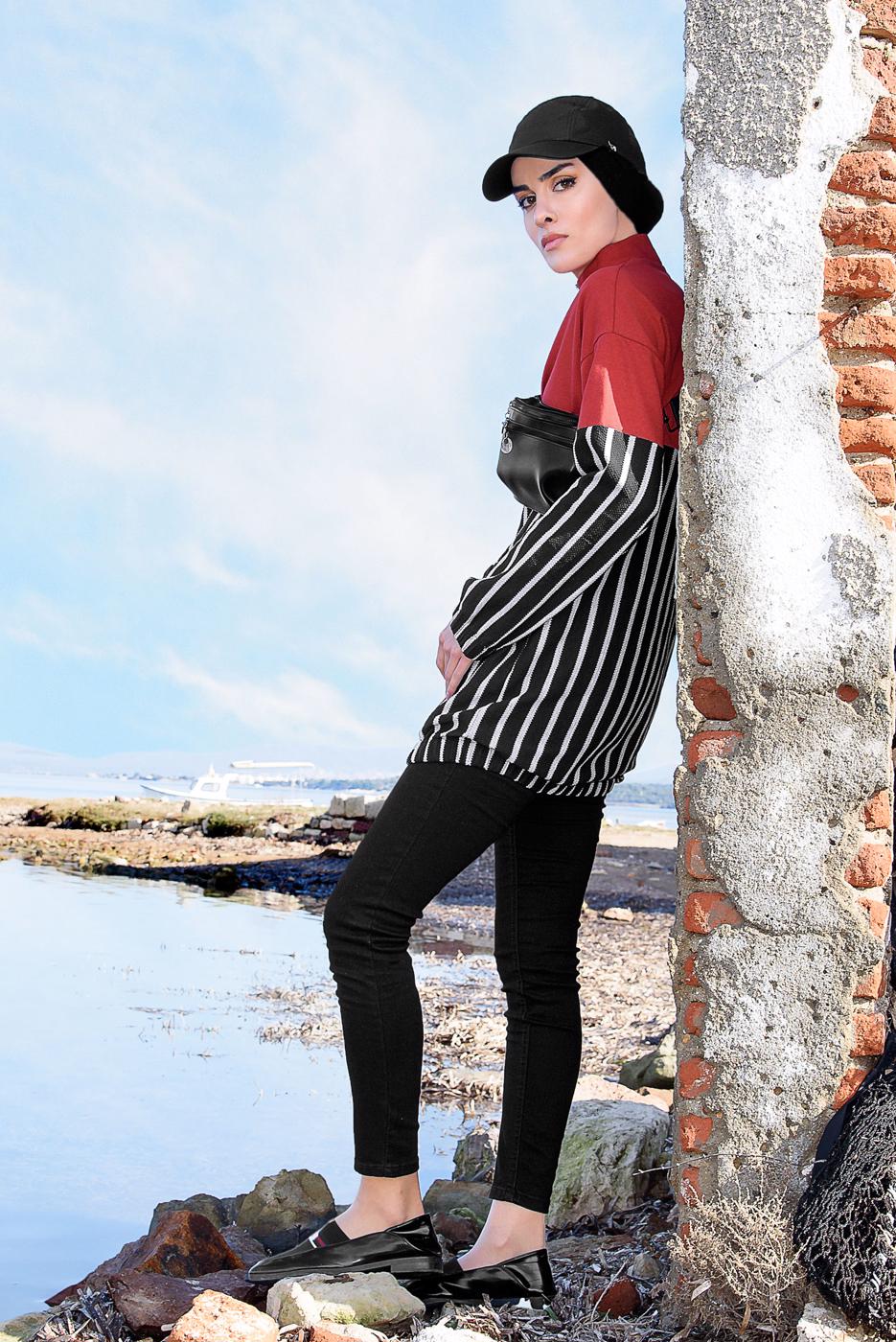 Vêtements hijab ROUGE Veste T 2810 